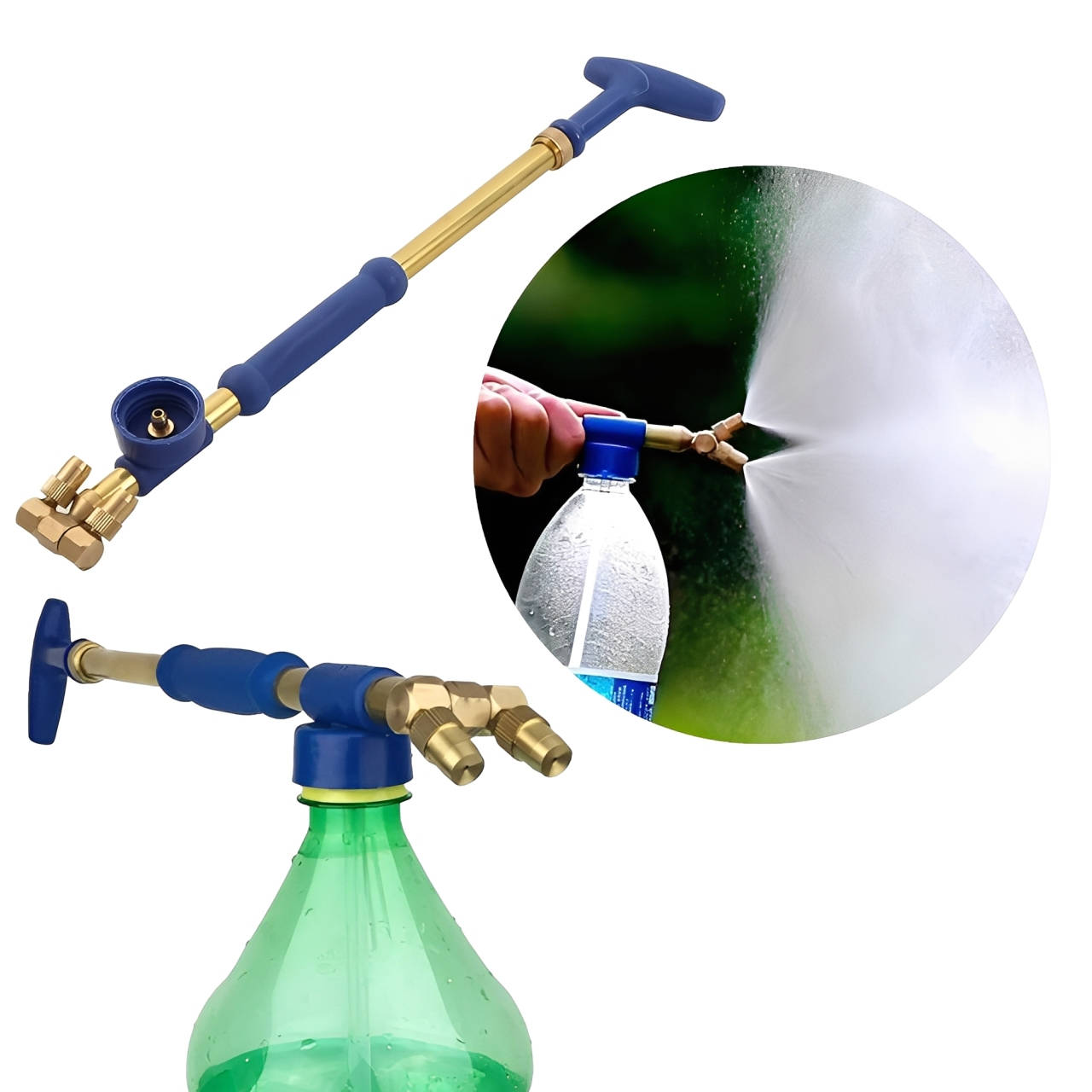 Hogedruk handtuinpompsproeier | Verstelbare spuitkop en telescopische stang 0