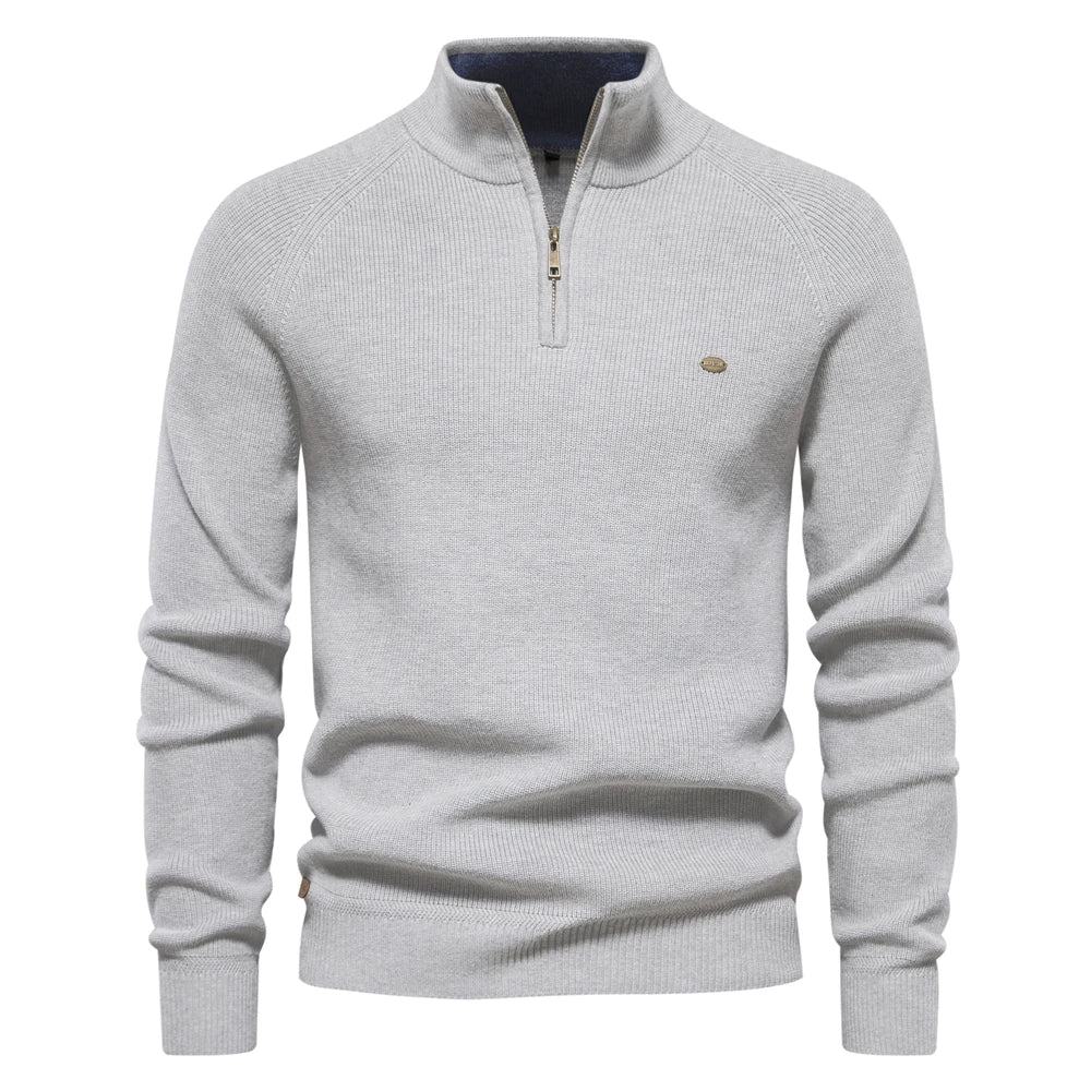 Hoog Col | Katoenen Cardigan Met Rits 6