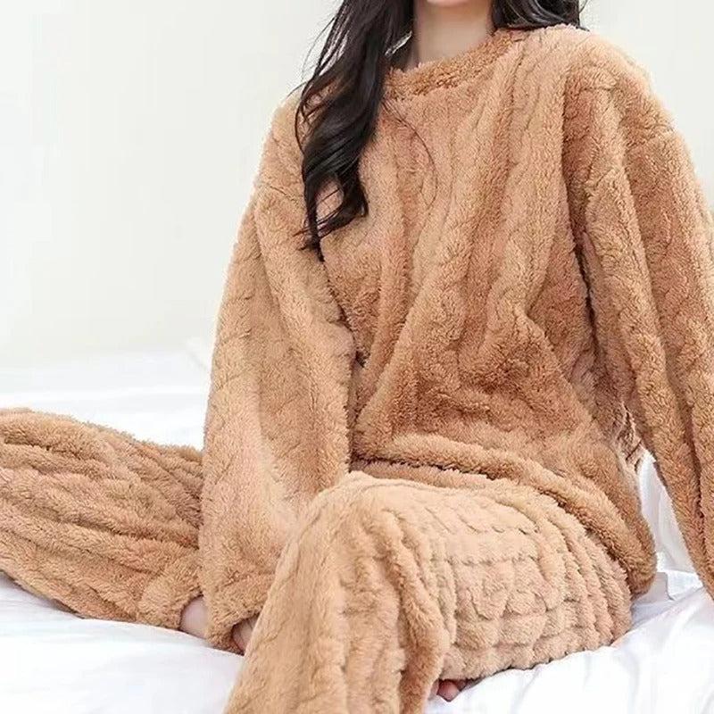 Isabella – Ensemble Pyjama Teddy avec Pull et Pantalon pour Femmes