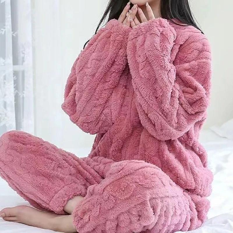 Isabella – Ensemble Pyjama Teddy avec Pull et Pantalon pour Femmes