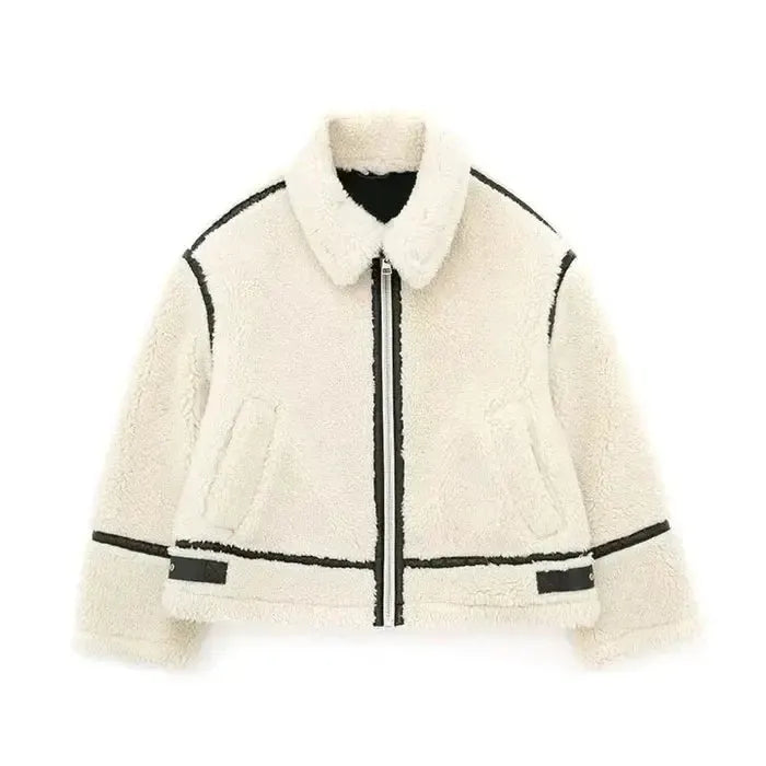 Leila - Manteau teddy oversize en laine élégant pour femmes