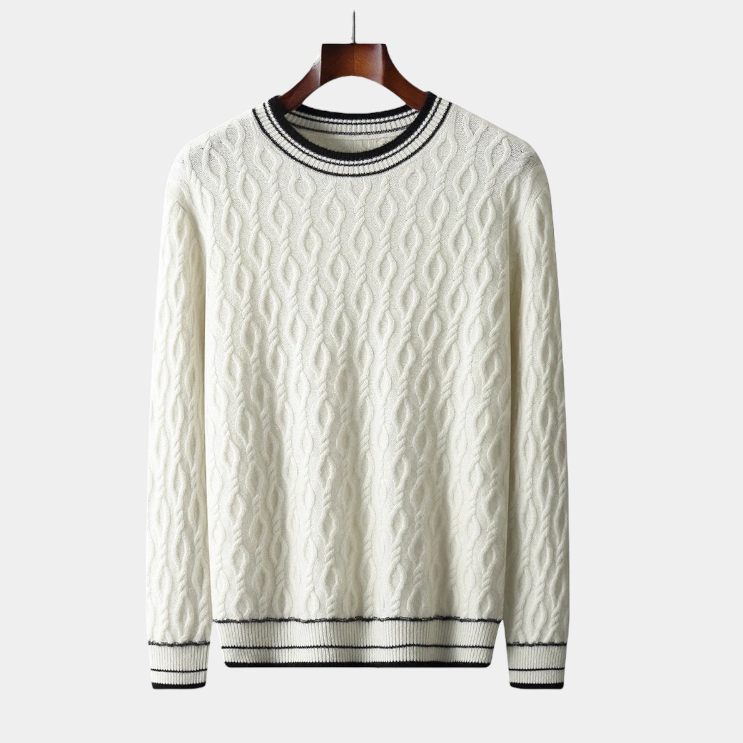 Navando | Pull en maille torsadée en mélange de laine