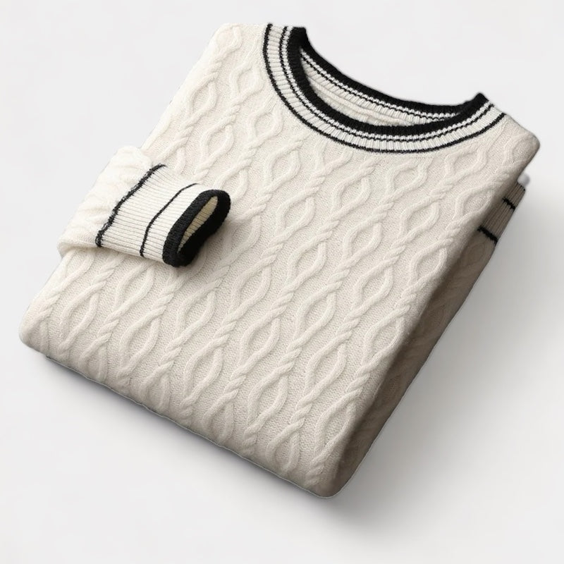 Navando | Pull en maille torsadée en mélange de laine