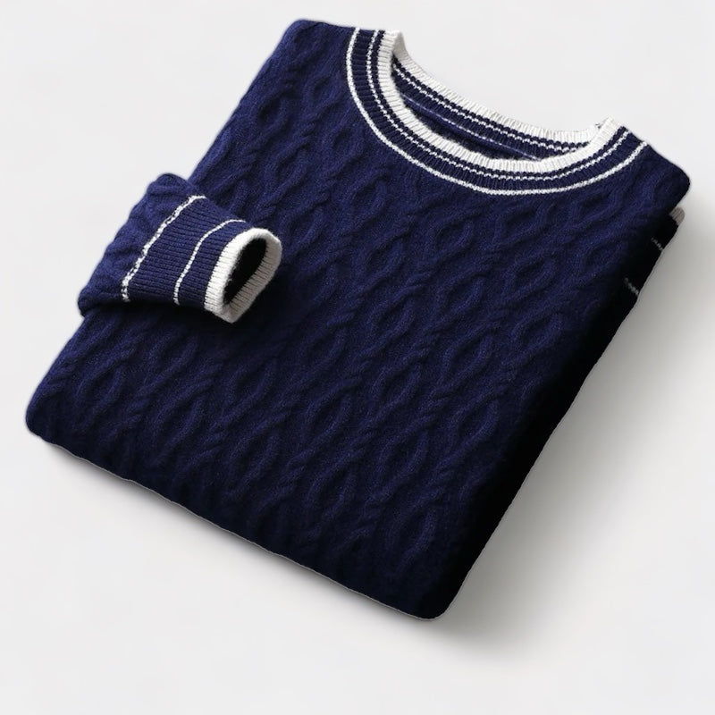 Navando | Pull en maille torsadée en mélange de laine