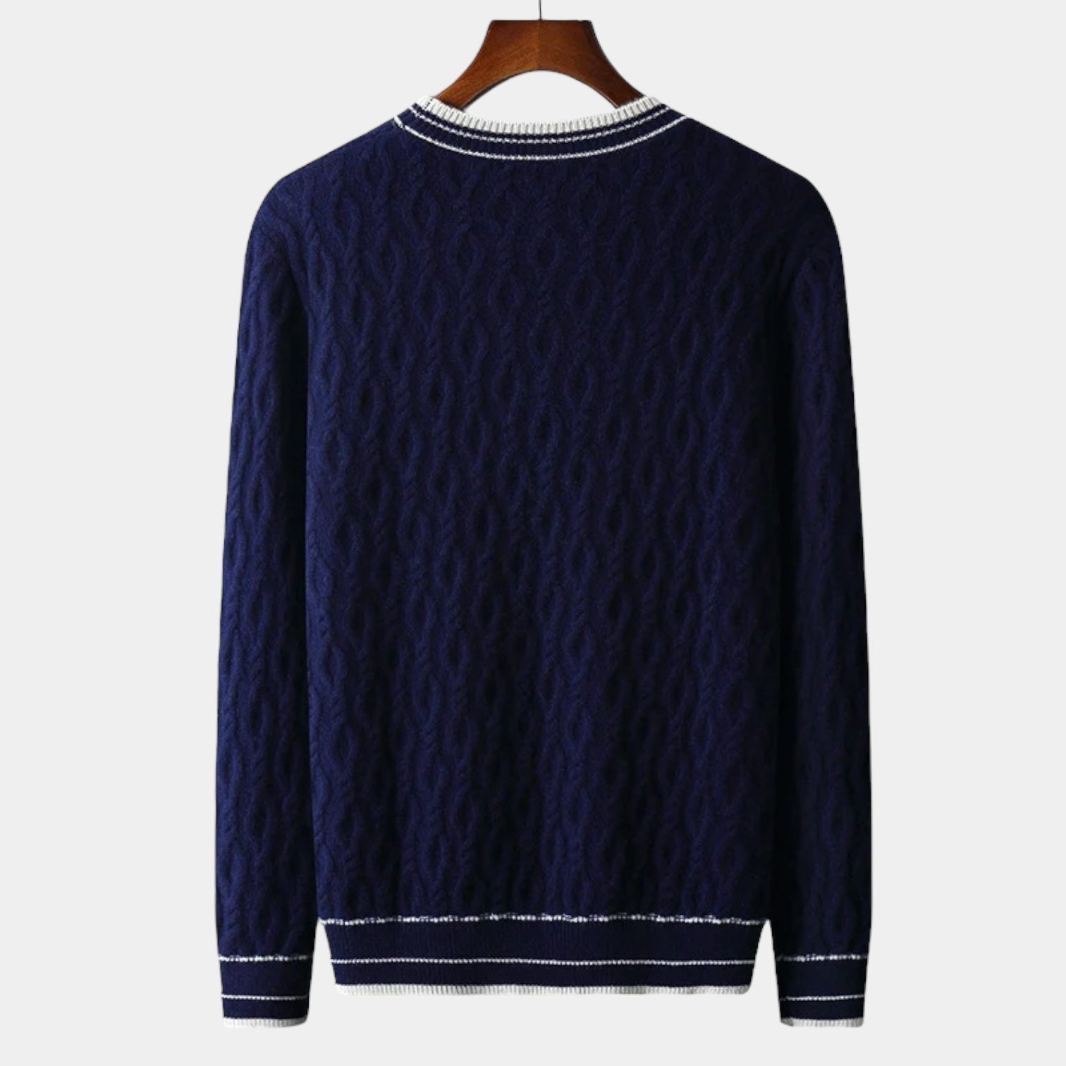 Navando | Kabelstrickpullover aus Wollmischung