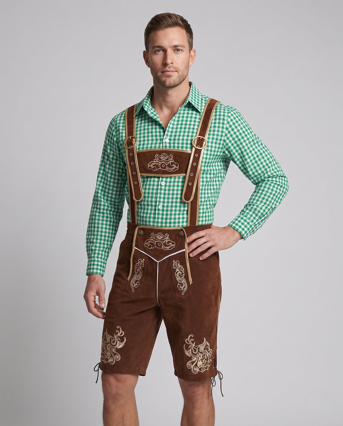 Ilyas | Klassieke Lederhosen Met Verstelbare Bretels