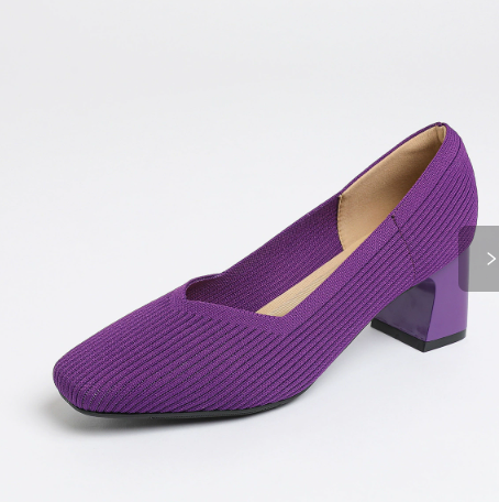 Escarpins Confortables à Talons Carrés - Pumps Respirants à Talon Carré - Femme | Navando