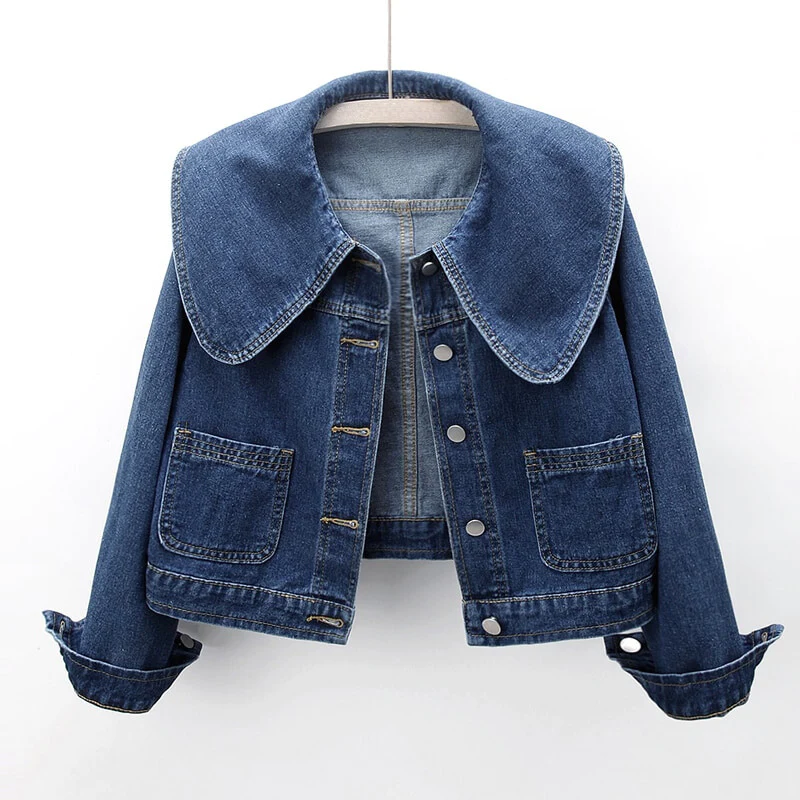 Exxcellent jeansjasje met korte mouw (in jeansblauw en ecru