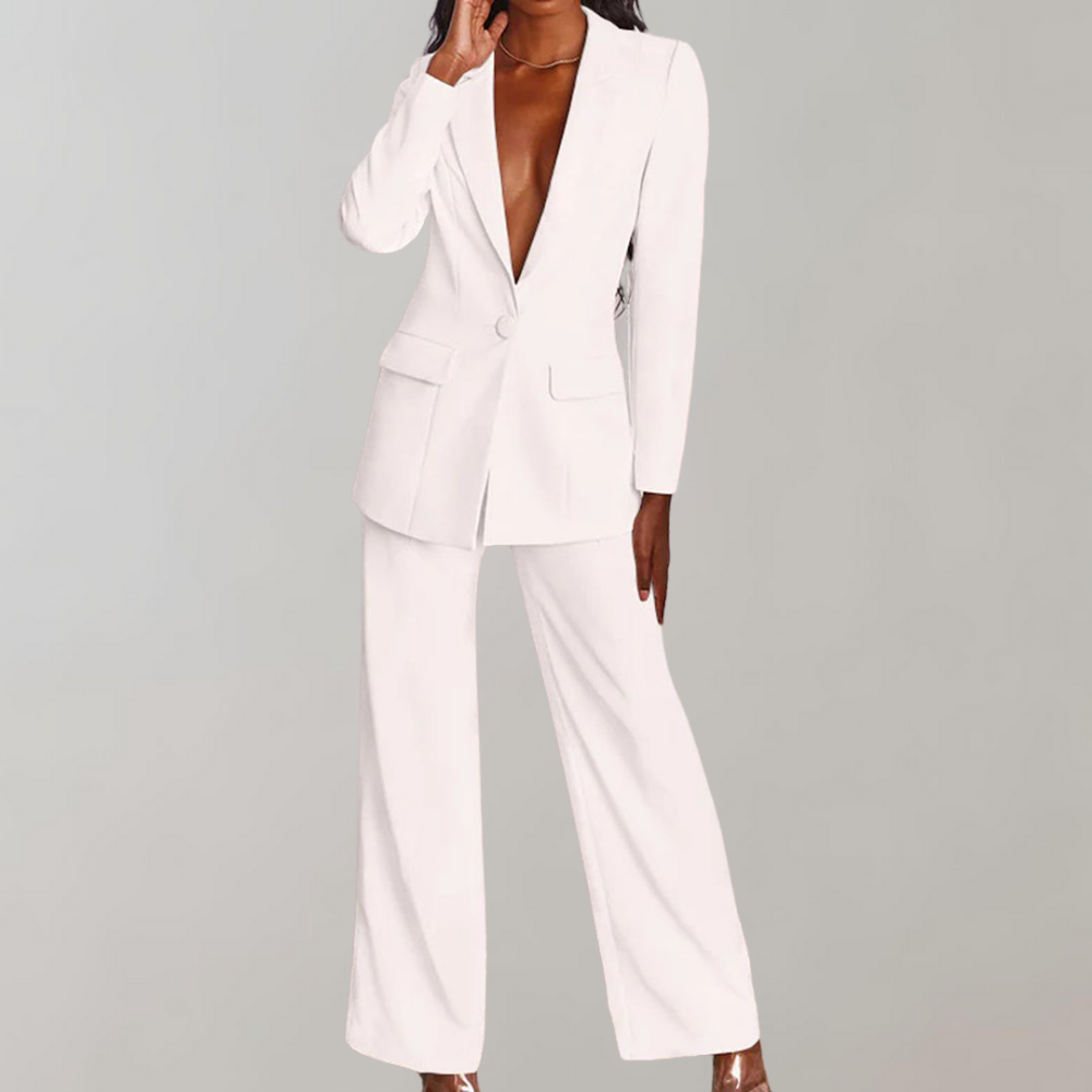Ensemble blazer et pantalon sur mesure – Costume ajusté pour femmes