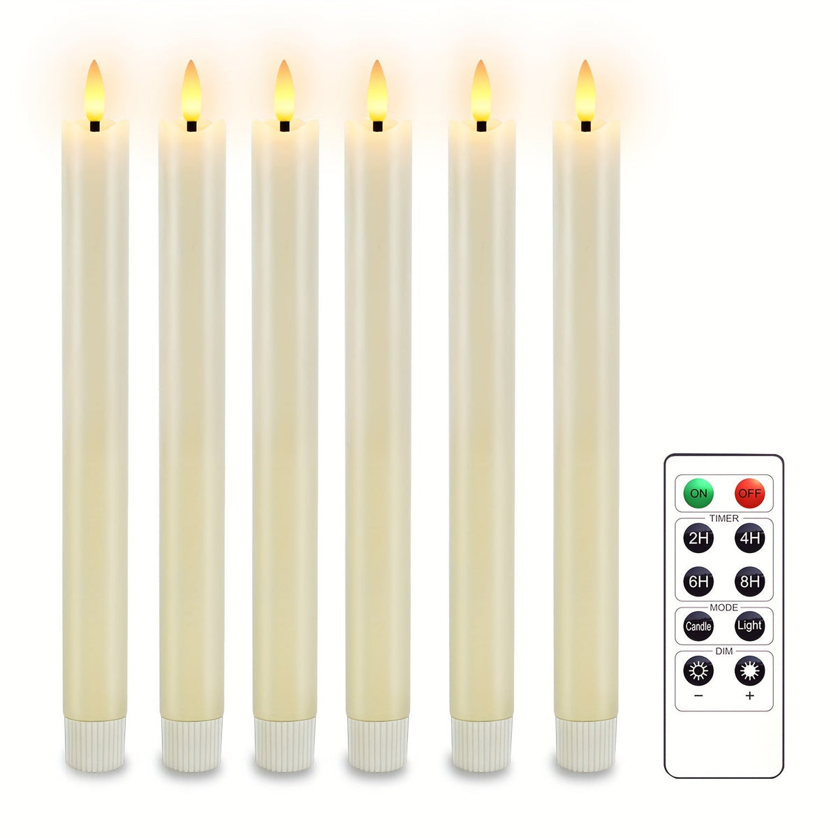Joy | Led Dinerkaarsen Met Flikkerend Vlammenbeeld