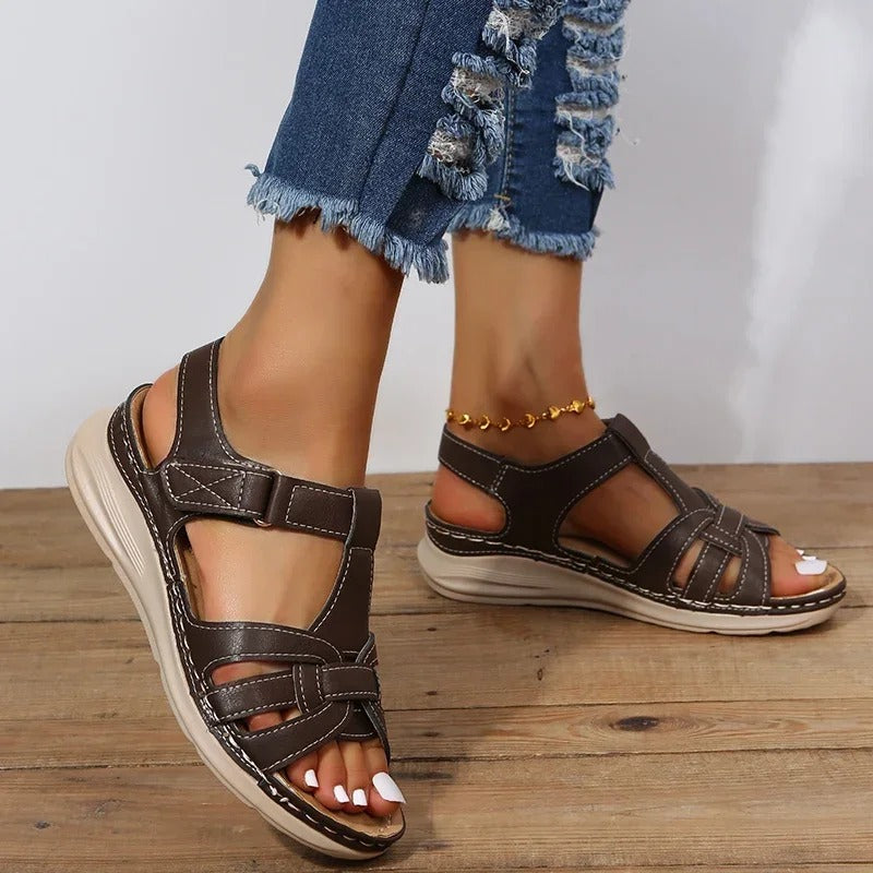 Julia | Leren sandalen met optimale ondersteuning 0