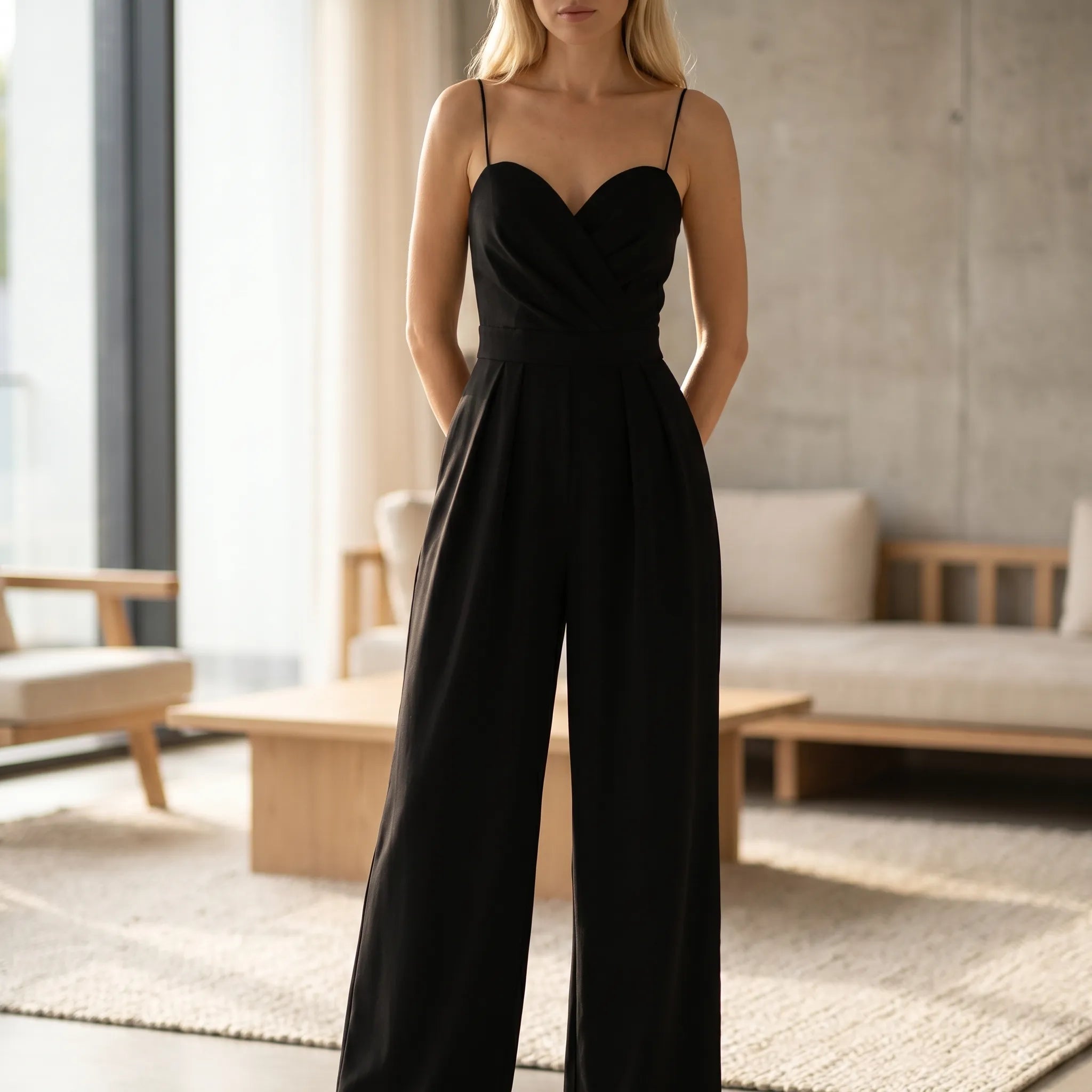 Jumpsuit Met Wijde Broekspijpen | Navando