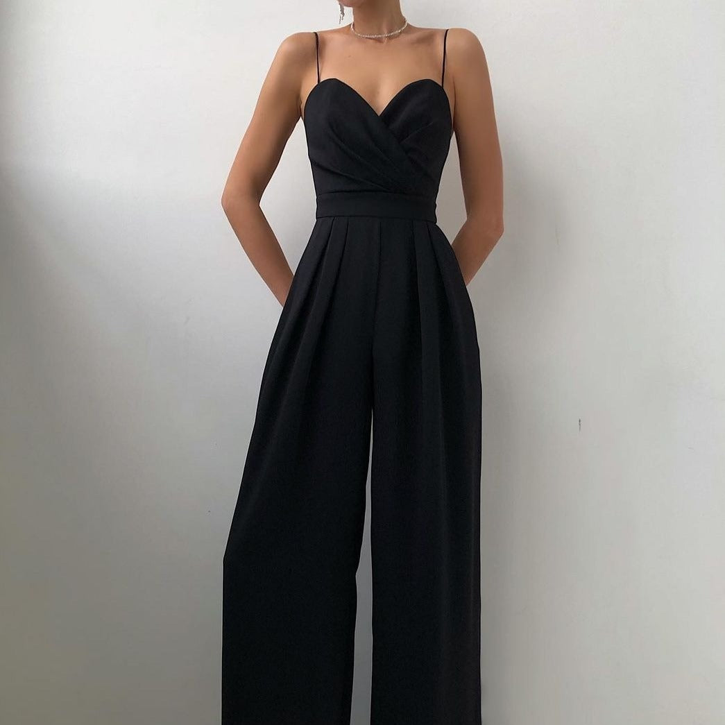 Jumpsuit Met Wijde Broekspijpen | Navando