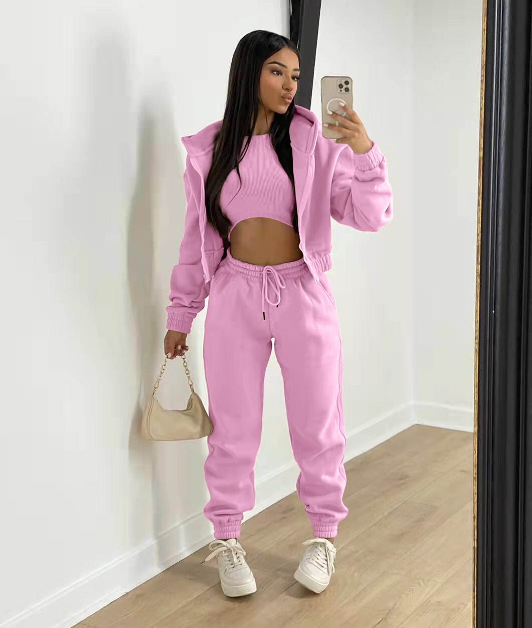 Kelby | Comfy 3-delige set met crop top 12