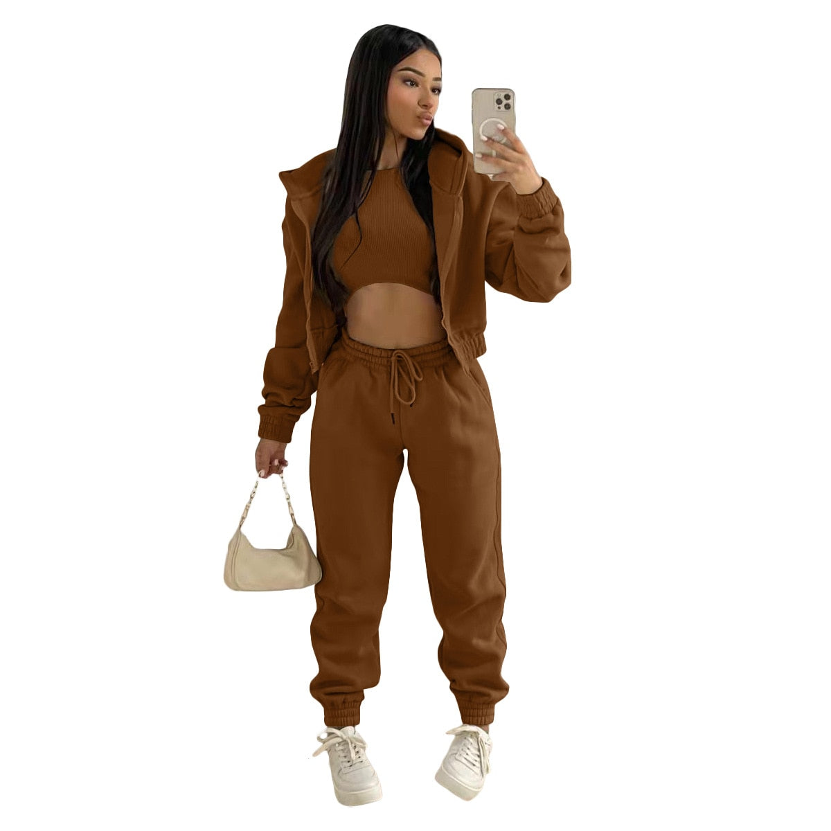 Kelby | Comfy 3-delige set met crop top 9