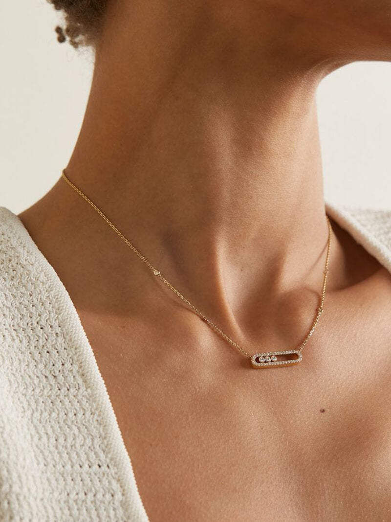 Ketting met bewegende diamanten - elegant, verfijnd en tijdloos 3