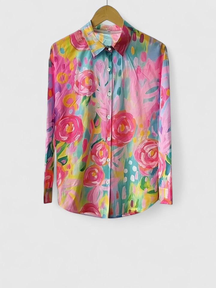 Kleurrijke Blouse Met Knoopsluiting | Navando