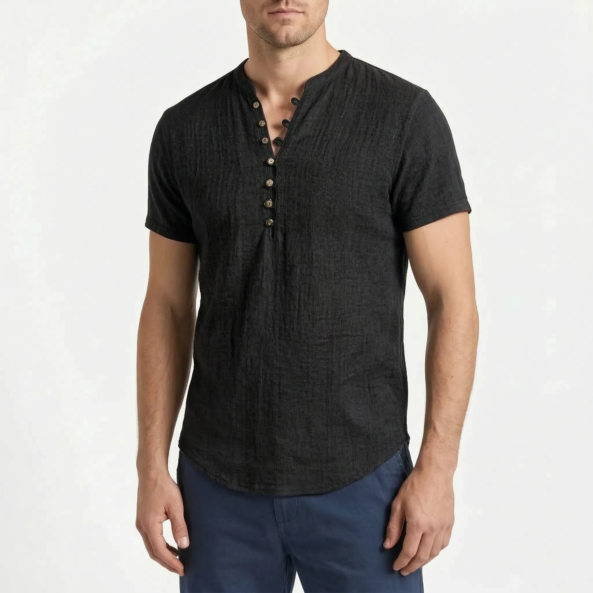 Korte Mouwen Herenshirt | Navando