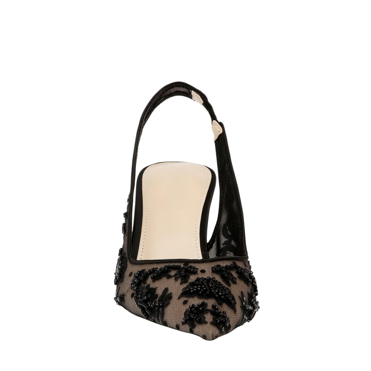 Kouvr Fashion | Delicaat kant met kralen slingback schoenen 2