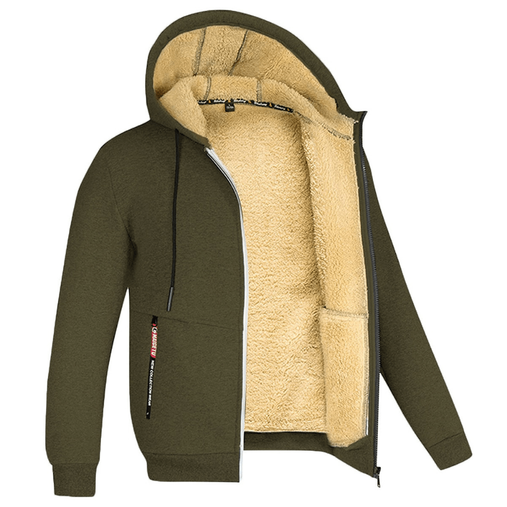 Kristoffer | Gevoerde zwarte hoodie met losse pasvorm 5