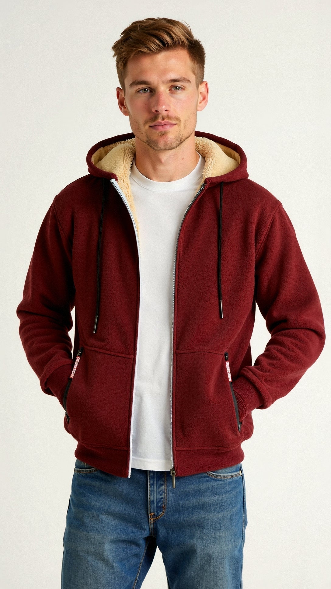 Kristoffer | Gevoerde zwarte hoodie met losse pasvorm 6