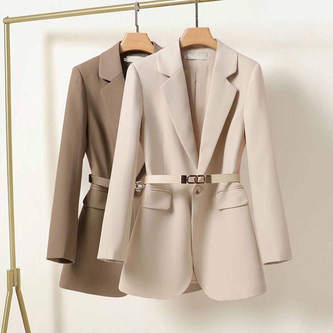 Sophia - Stijlvolle Lange Blazer met Riem voor Dames
