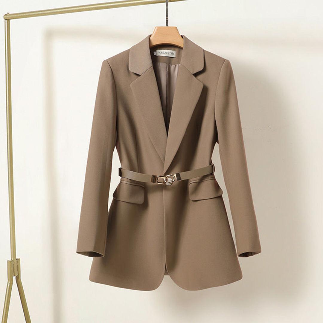 Sophia - Stijlvolle Lange Blazer met Riem voor Dames