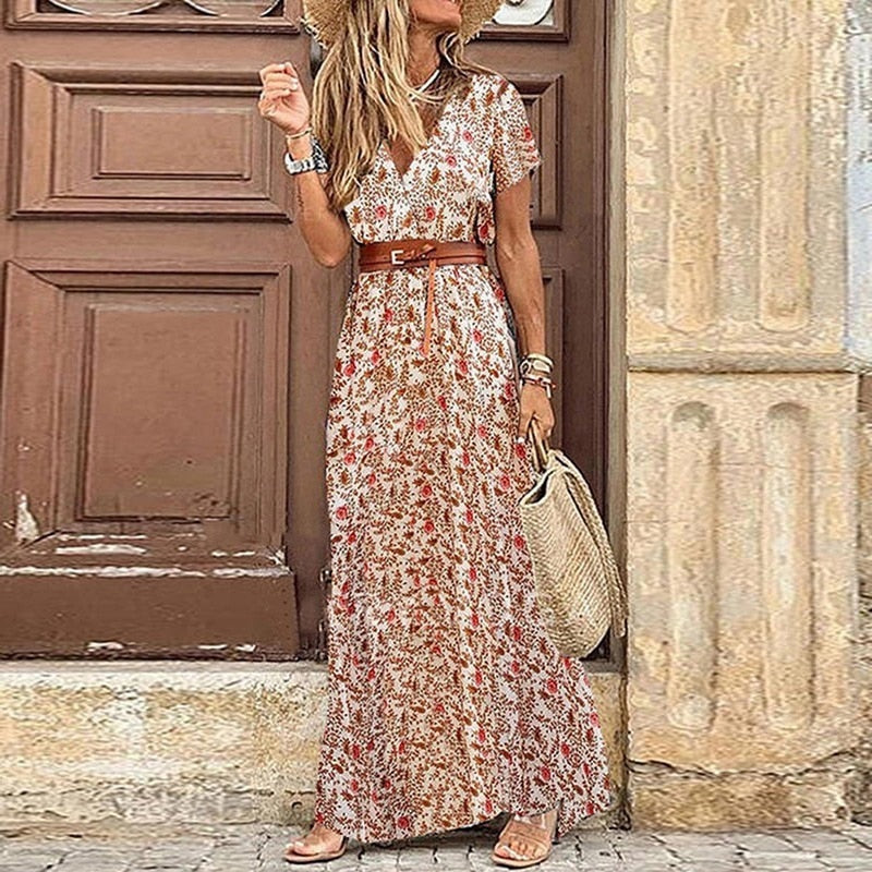 Lange Bohemian Maxi Jurk | Navando