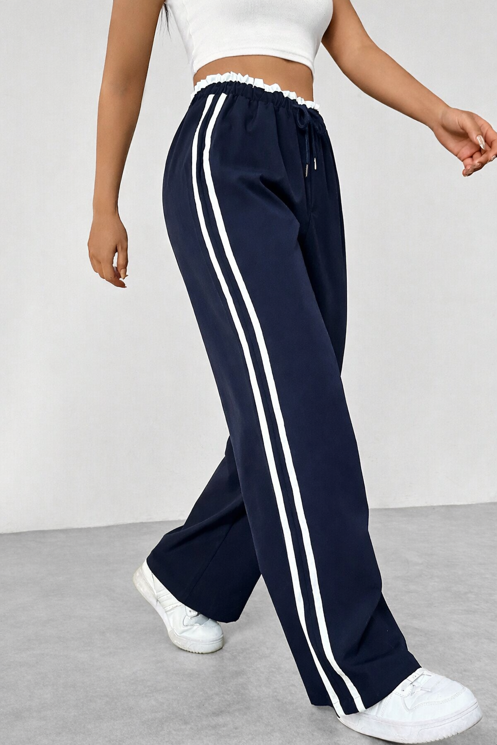 Navando | Trendy Sportieve Wide-Leg Broek