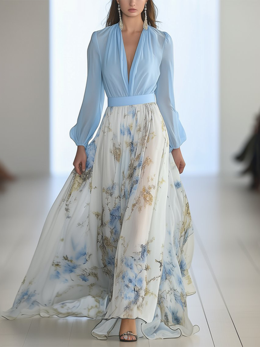 Lange Gebloemde Maxi-Jurk | Navando