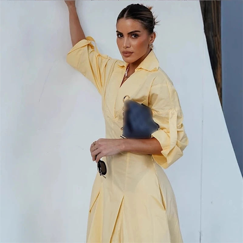 Butter-yellow-jurk-dames-zomer-2025-victoria-mae