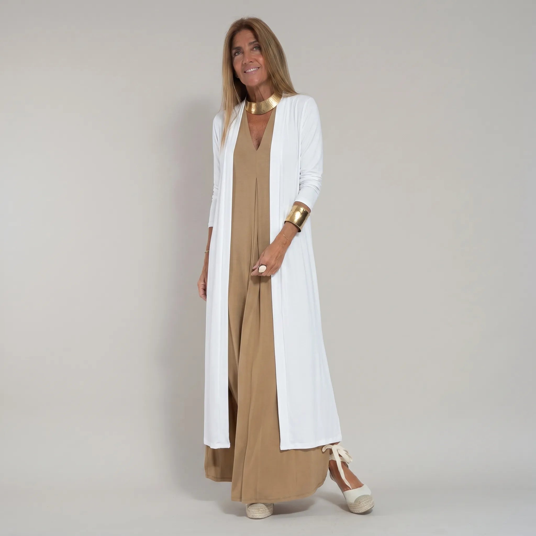 Lange Mouwloze Zomerjurk | Navando