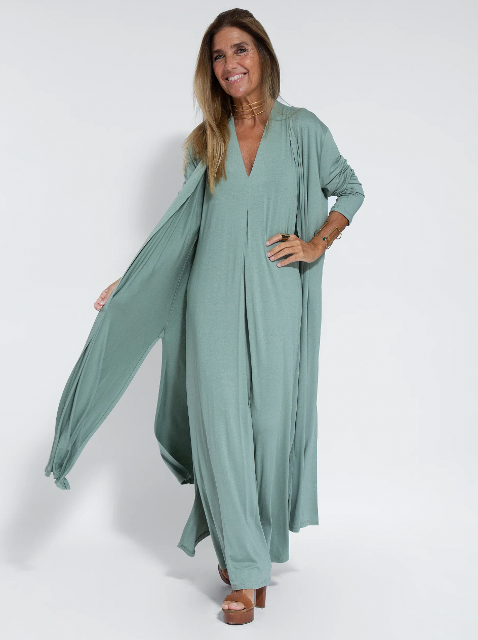Lange Mouwloze Zomerjurk | Navando