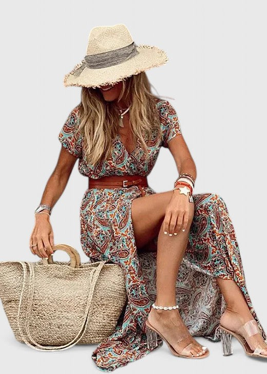 Lange Zomerjurk Met Print | Navando