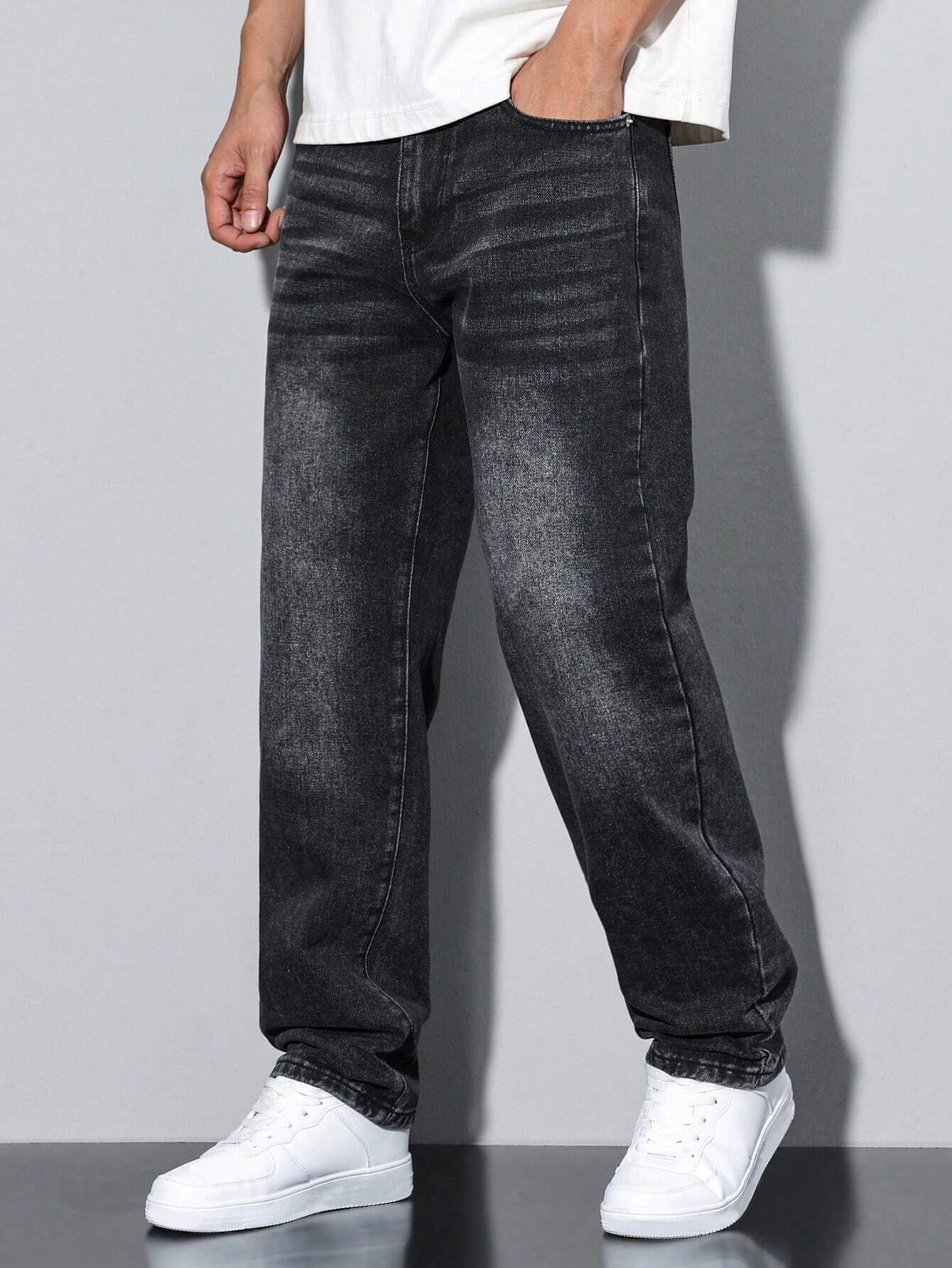 Lars | Gewassen jeans met rechte pijpen 11