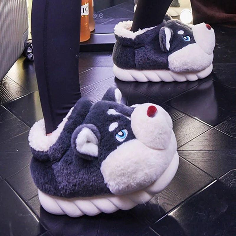 Laure | Zachte Pantoffels Met Speels Hondendesign