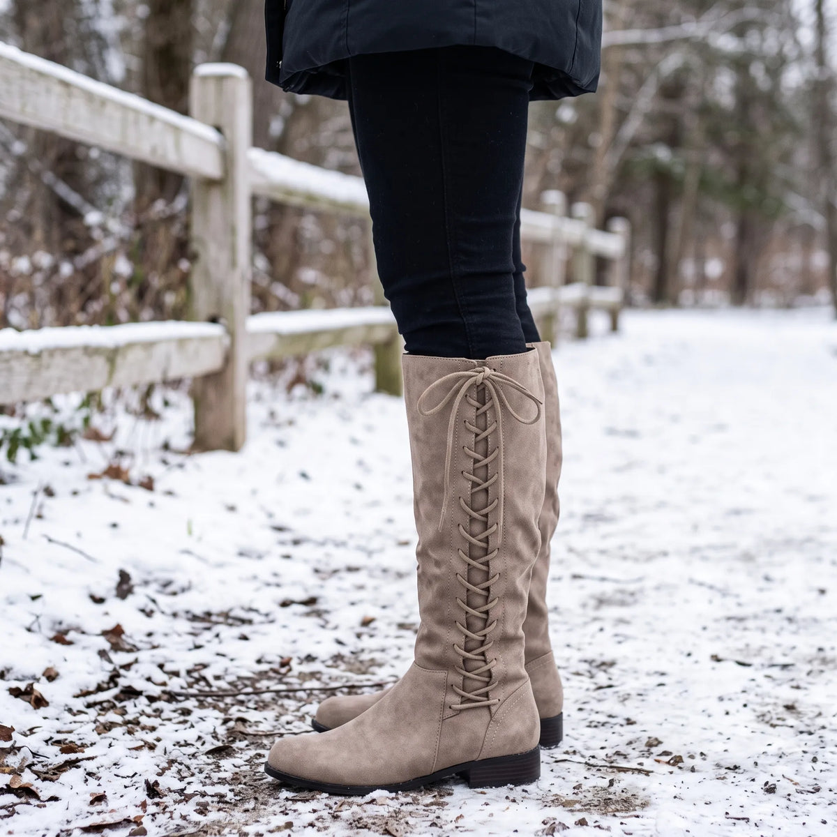 Lenne | Hoge Overknee Laarzen Met Veters