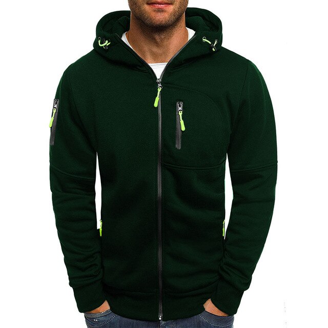 Roland - Sweat à Capuche Sportif avec Fermeture Éclair pour Homme