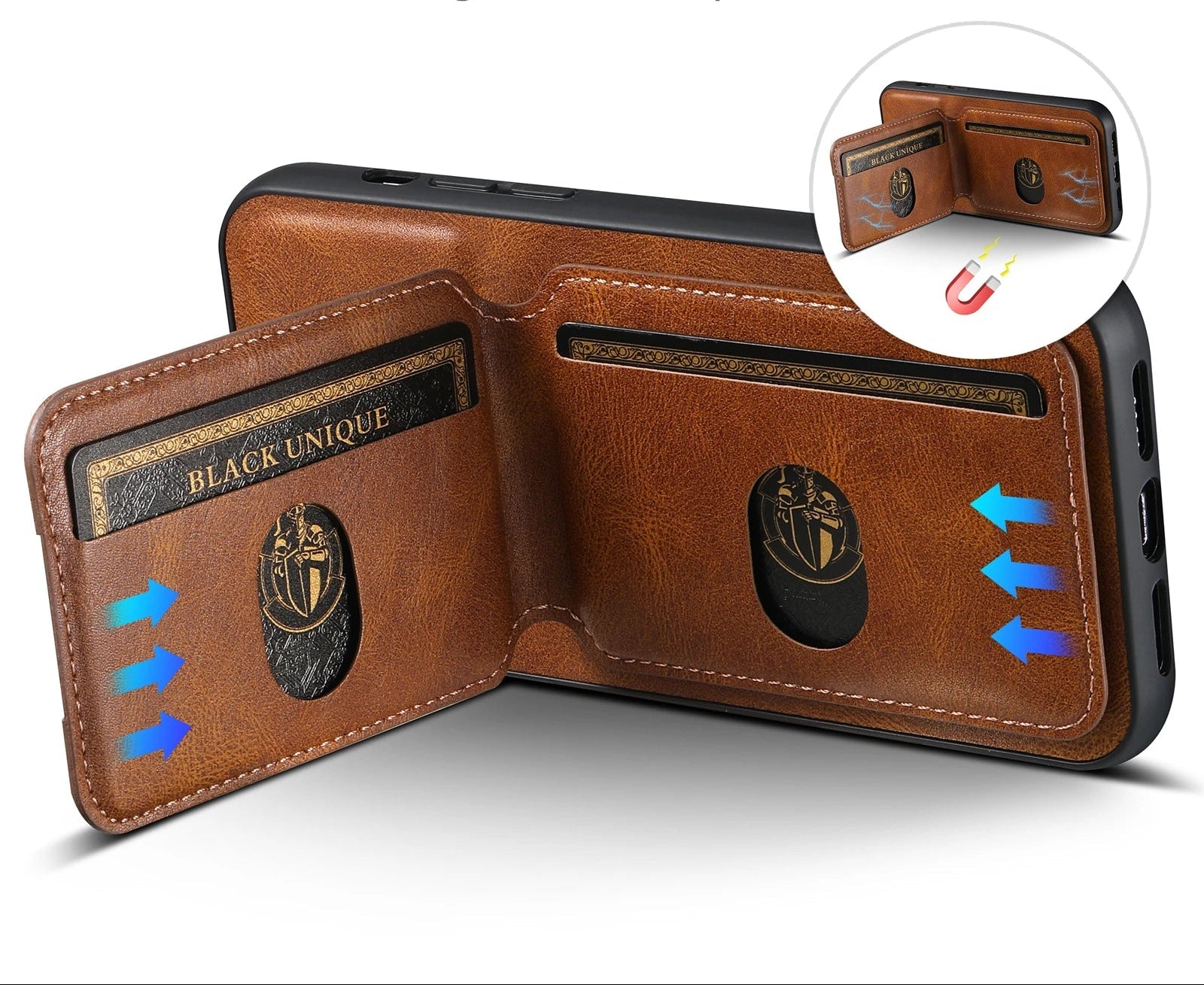 Leren portemonneehoesje | Slank model met kaarthouder 3