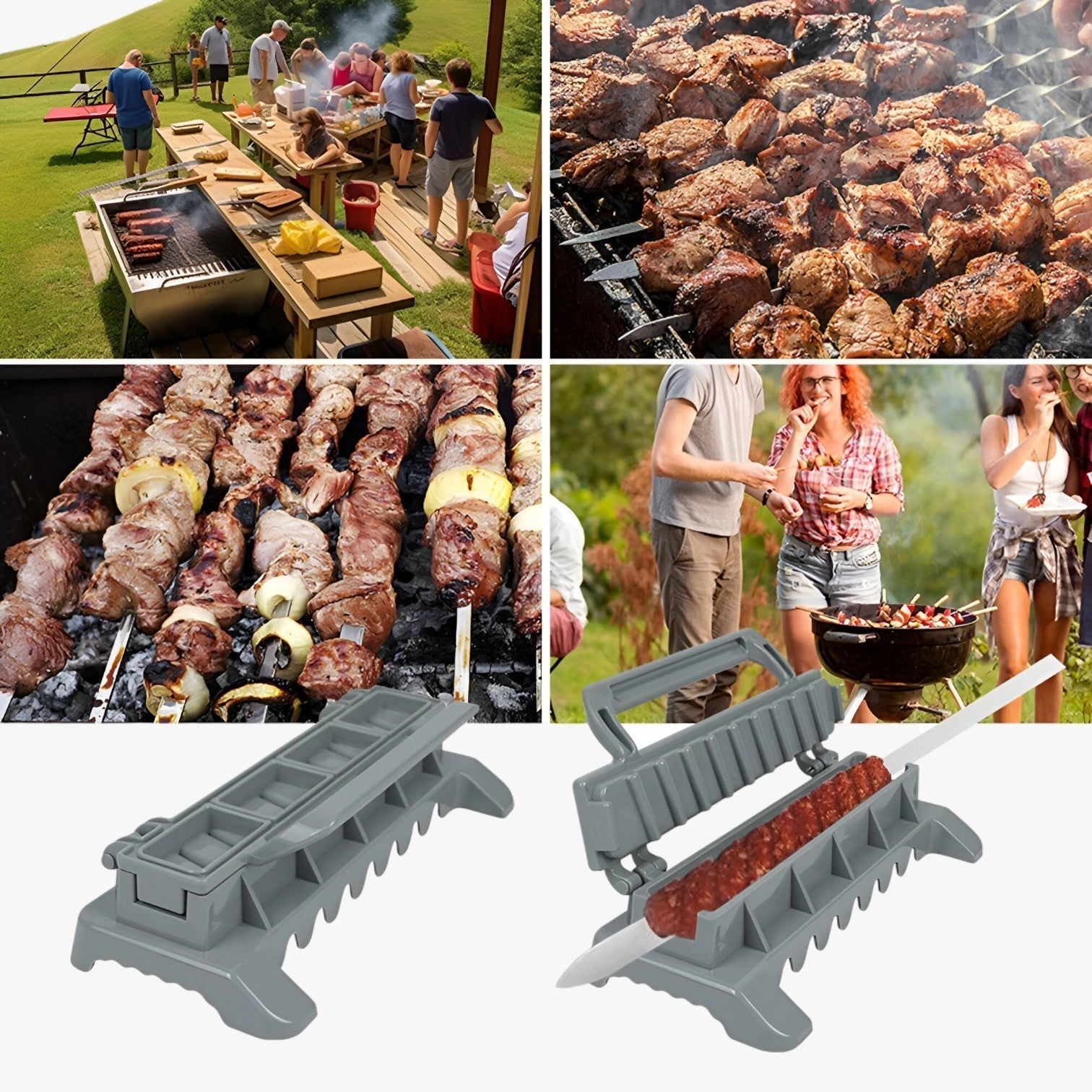 Leroy | Herbruikbare kebabmaker voor BBQ 2