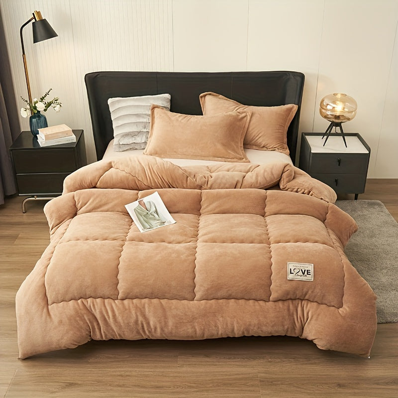 Lize | Gewatteerd Fleece Dekbed Zonder Hoes