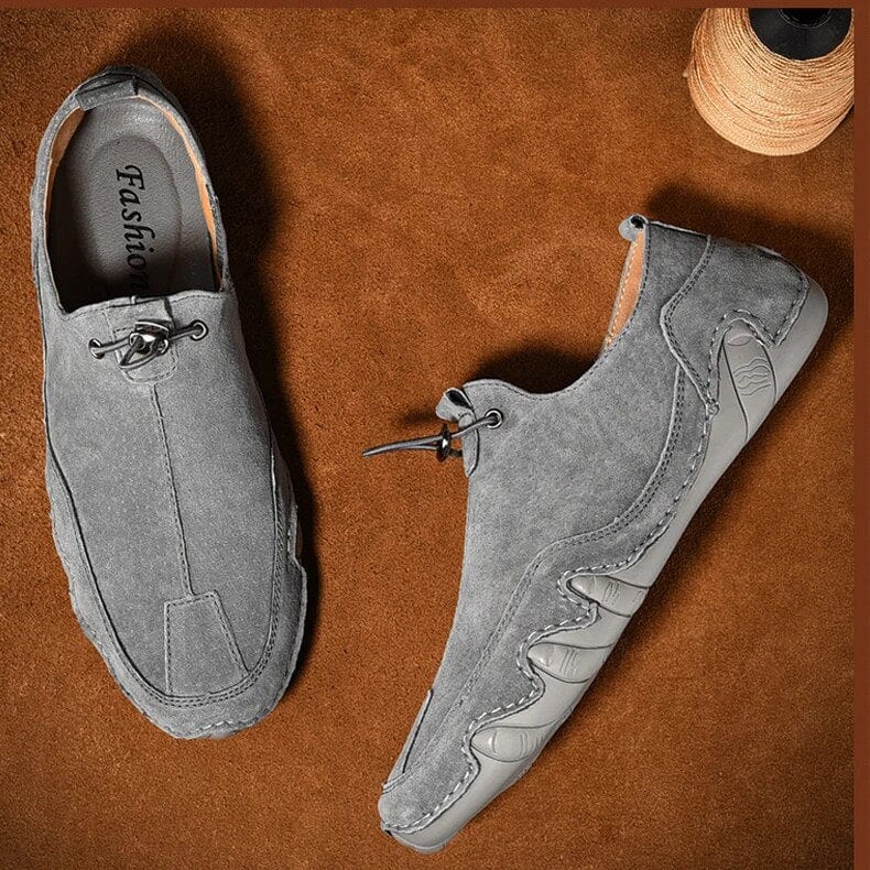 Lorenzo | Hoogwaardig leer slip-ons met elastische vetersluiting 3