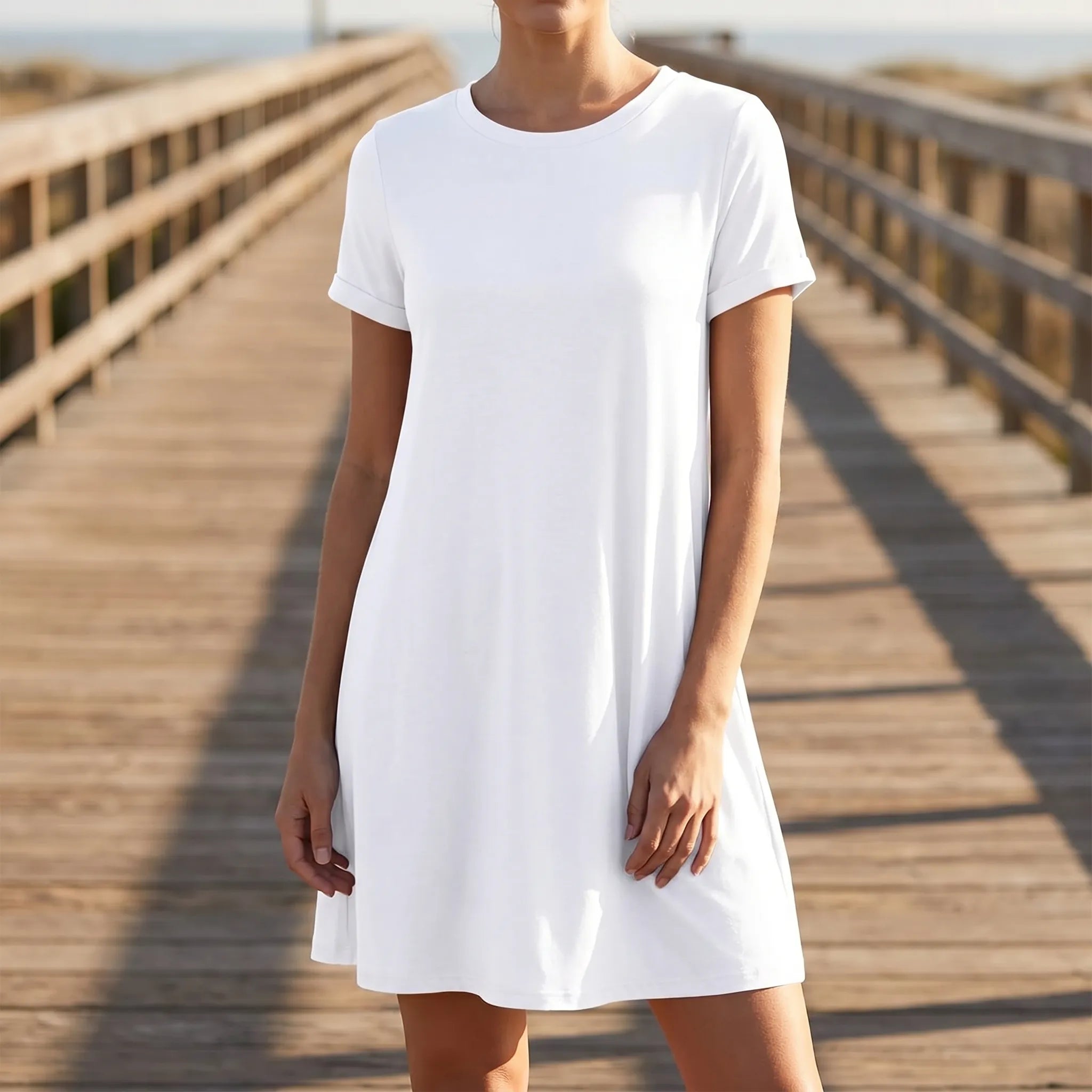 Los Vallende Casual T-Shirtjurk | Navando