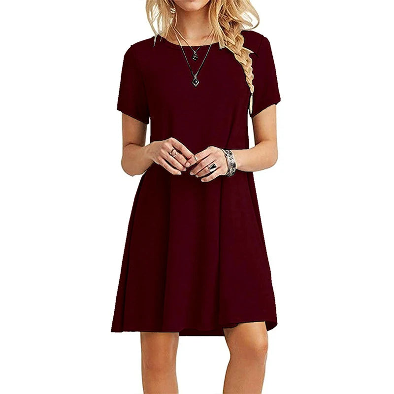 Los Vallende Casual T-Shirtjurk | Navando