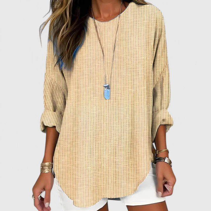 Losvallende Gestreepte Blouse | Navando