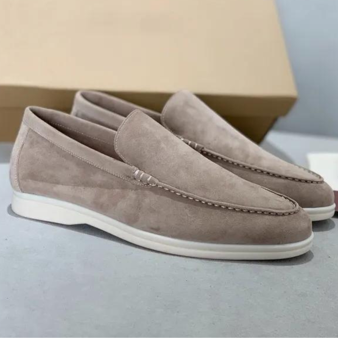 Lucas | Suède loafers met leren binnenzool 0