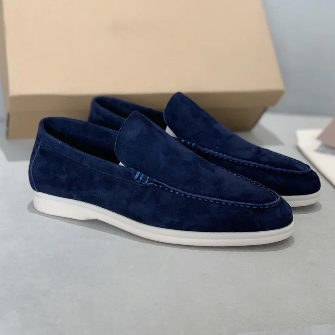 Lucas | Suède loafers met leren binnenzool 3