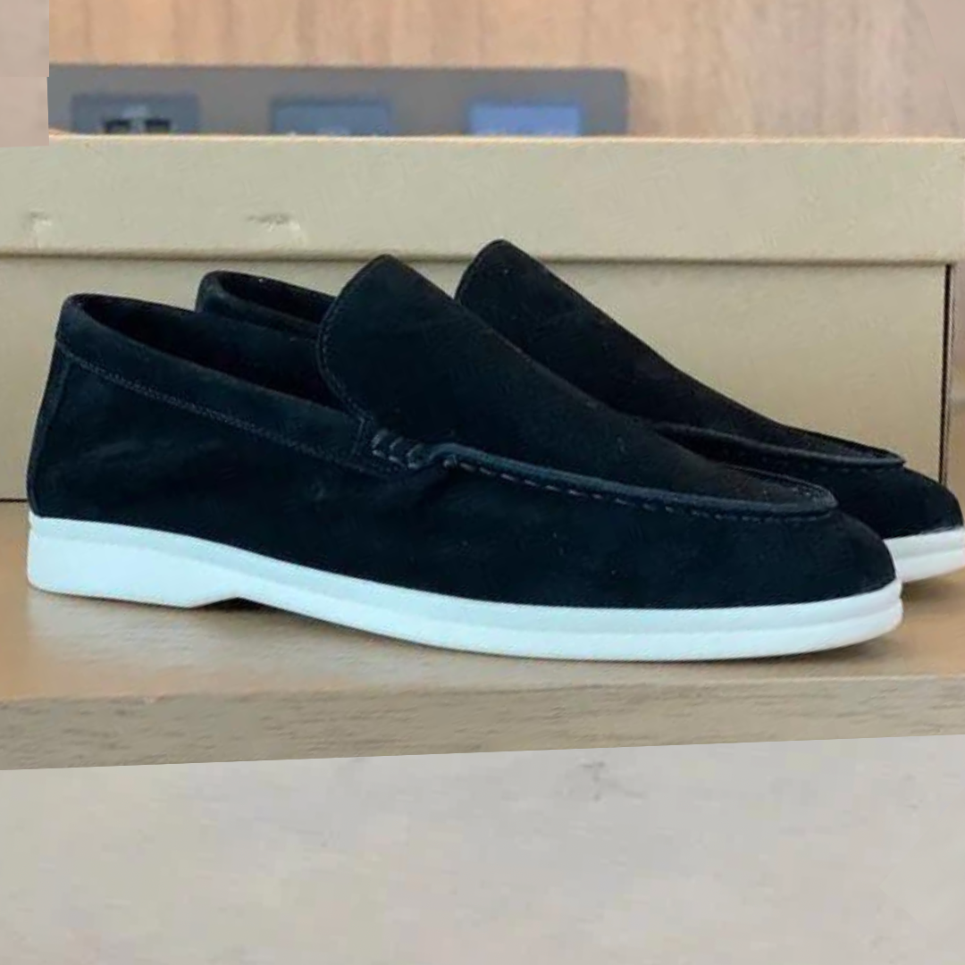 Lucas | Suède loafers met leren binnenzool 4