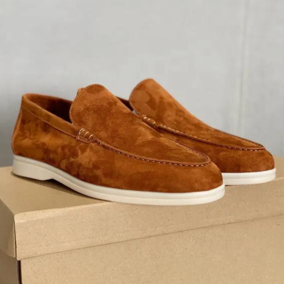 Lucas | Suède loafers met leren binnenzool 5