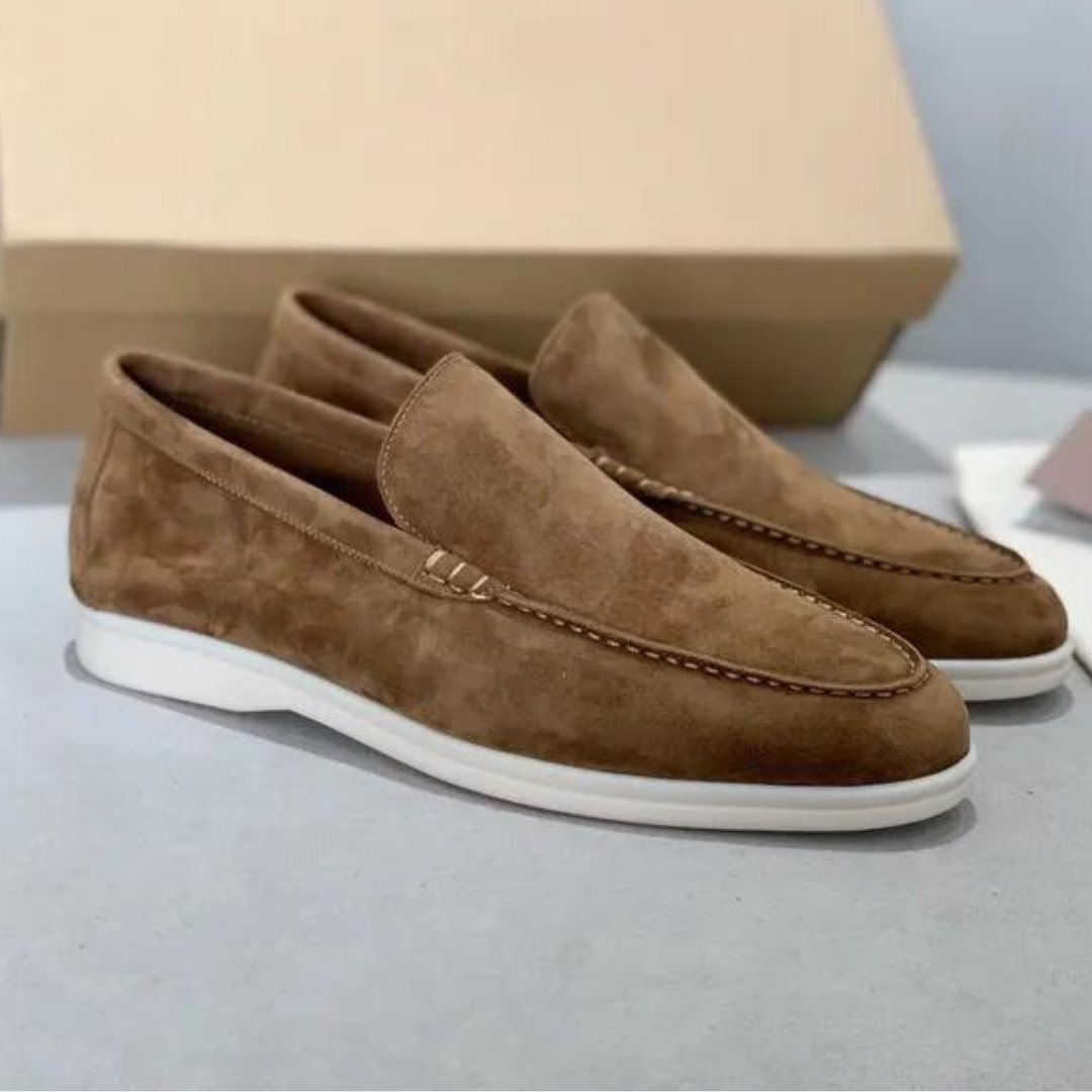 Lucas | Suède loafers met leren binnenzool 6